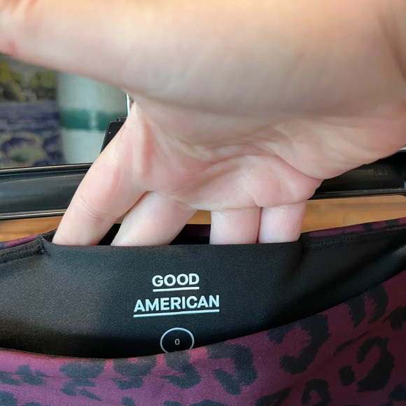 Good American women’s tie waist high rise leopard ombré leggings size XS(0) - Picture 9 of 11